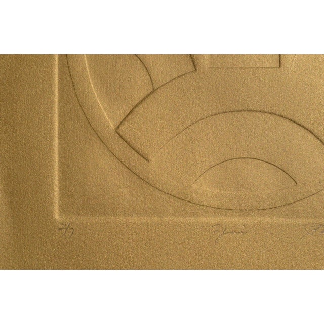 Late 20th Century Patricia A. Pearce "Zeni" Embossed Symbolic Composition (Bronze Version) circa 1980s For Sale - Image 5 of 6