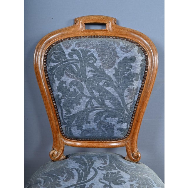 Wood Louis-Philippe Style Oak Chairs, 1950s, Set of 2 For Sale - Image 7 of 18