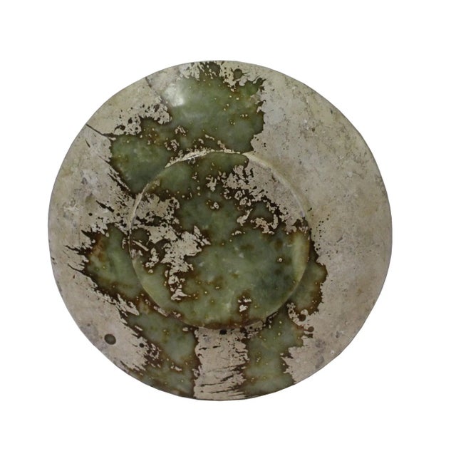 Chinese Stone Ancient Motif Carving Eight Trigrams Round Decor Display For Sale - Image 4 of 7