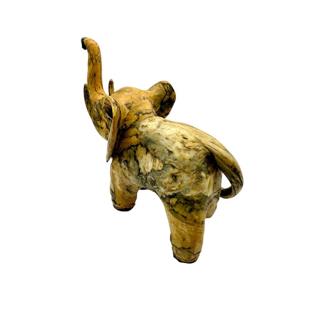 Mid-Century Modern Vintage Crushed Oyster Shell Elephant Figurine For Sale - Image 3 of 11