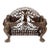 Vintage French Empire Style Bronze Winged Lion Regency Griffin Firewood Holder/Magazine Basket For Sale