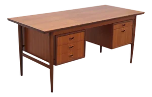 Freestanding Executive Desk by Oswald Vermaercke for V-Form, 1960s