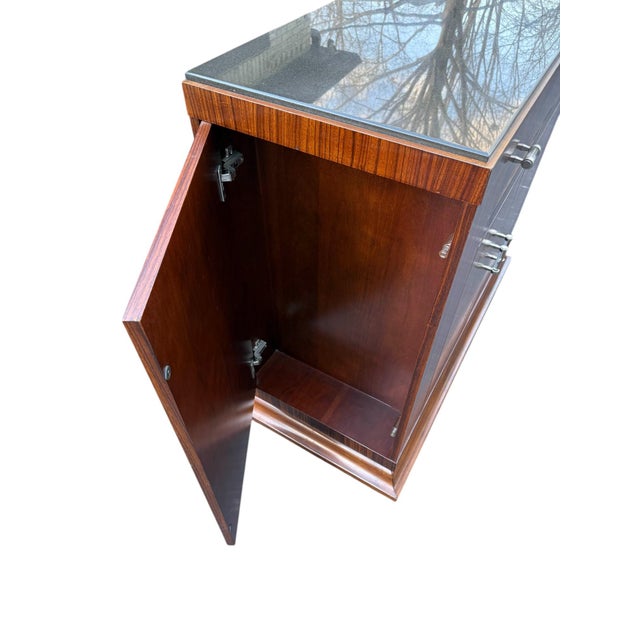 Burl Wood Sideboard Bar With Granite Top For Sale In Indianapolis - Image 6 of 10