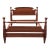 1960s Vintage John Vogler Cannonball Cherrywood Full Size Bed Frame For Sale