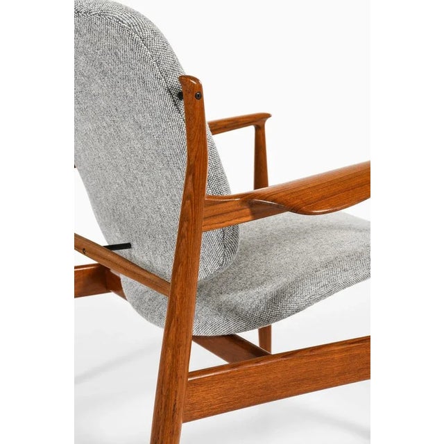 Set of Easy Chairs in Teak & Kvadrat Fabric attributed to Finn Juhl, 1956 For Sale - Image 9 of 12
