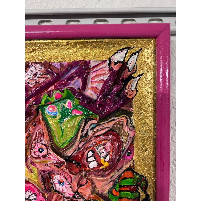3d Abstract Acrylic Painting on Canvas by Serg Graff "Funny Critters", Coa For Sale - Image 9 of 13