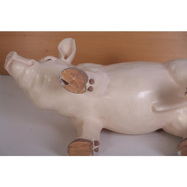 Vintage Large Butcher's Pig Shop Display, Former Czechoslovakia, 1980s For Sale - Image 6 of 12