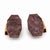 Metal Pair of 1970s Dark Pink Resin and Brass Door Handles For Sale - Image 7 of 8