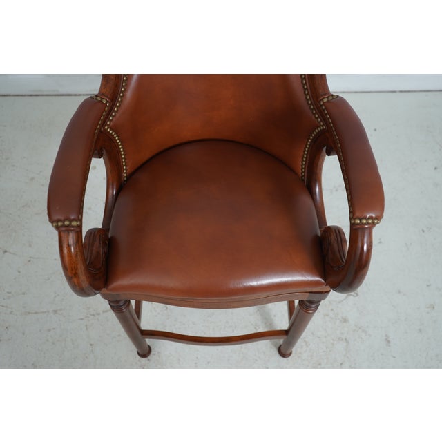 Set of 3 Hancock & Moore Leather Bar Counter Chairs For Sale - Image 11 of 18