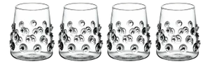 Votive with Glass-Applied Swirls, Set of 4
