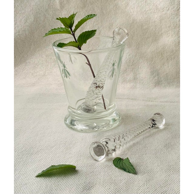 … Pair of 1930s Cambridge Glass Clear Crystal Cocktail Muddlers — Art Deco Barware, East Hampton Provenance A pair of...