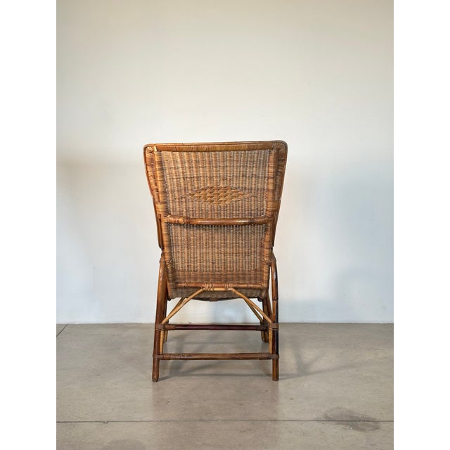 Wicker and Bamboo Armchair, 1970s For Sale - Image 15 of 18