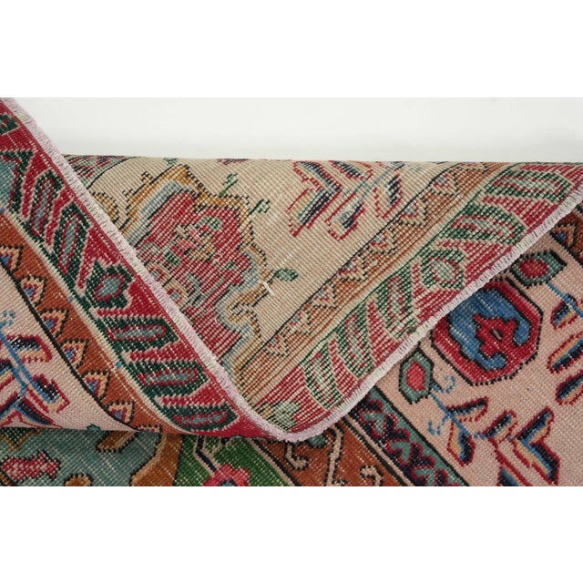 1970s Vintage Persian Handmade Wool 10x13 Red Area Rug For Sale - Image 11 of 11