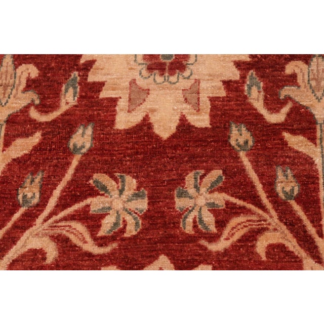 Oriental Ziegler Rust Brown Hand-Knotted Wool Rug - 6'3'' X 9'4'' For Sale - Image 4 of 8