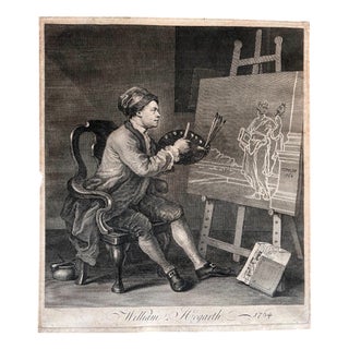 William Hogarth, Self-Portrait of the Artist, 1764, Etching For Sale