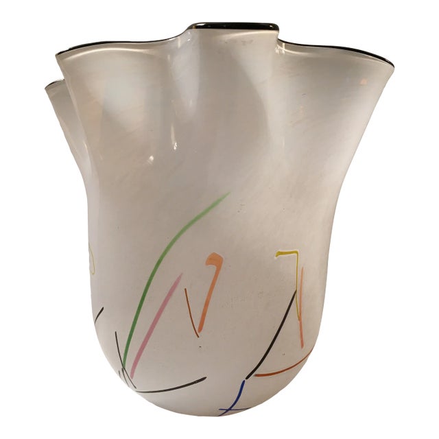 20th Century Memphis Style Art Glass Vase For Sale