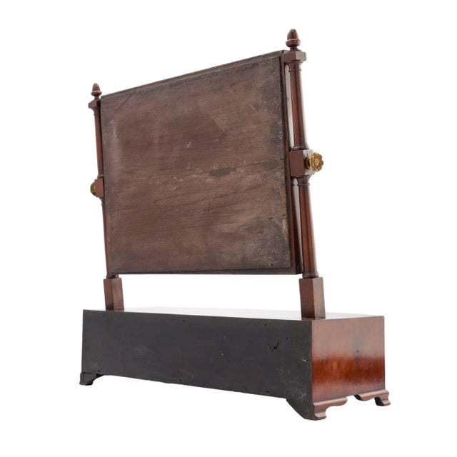 Wood Rectangular Mahogany Swinger Dressing Mirror on a Bow Front Stand With Drawer, 1790 For Sale - Image 7 of 12