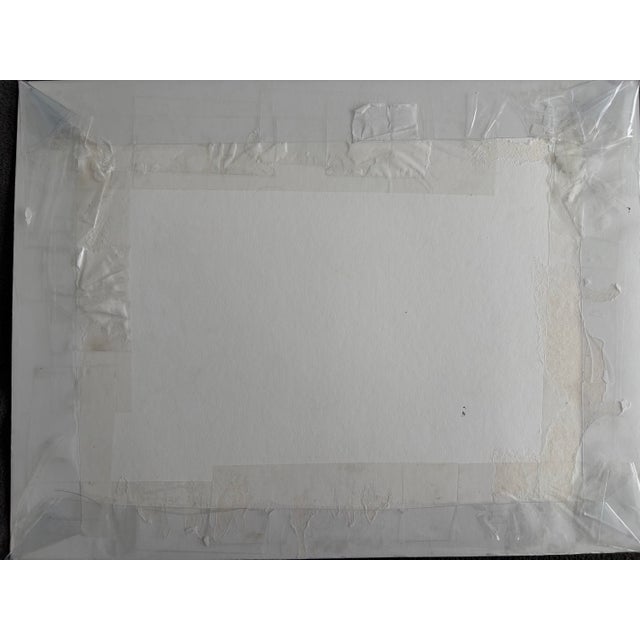 1990’s Ruth Esserman Abstract Landscape Mixed Media on Paper, Red & Black For Sale - Image 4 of 5