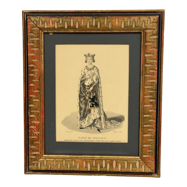 Lanté & Gatine "Marie De Hainaut" Engraved Portrait, Antique For Sale