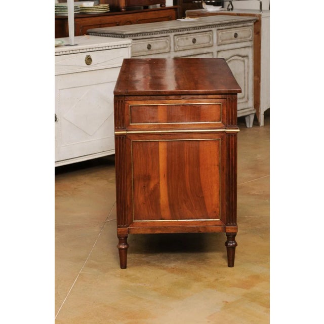 French Louis XVI Style 1890s Commode with Graduated Drawers and Brass Hardware For Sale - Image 11 of 13
