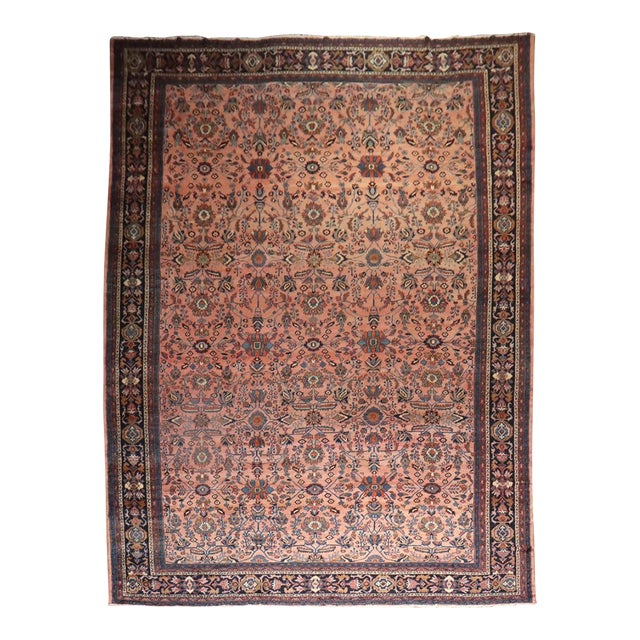 Early 20th Century Persian Bibikabad Oversize Rug - 12'2" x 20'2" For Sale
