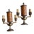 1920s Tiffin Franciscan Glass Tale Lamps in Original Old Paints, Irons SND Brass - a Pair For Sale
