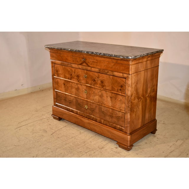 19th Century Louis Philippe Burl Walnut Commode For Sale - Image 14 of 15
