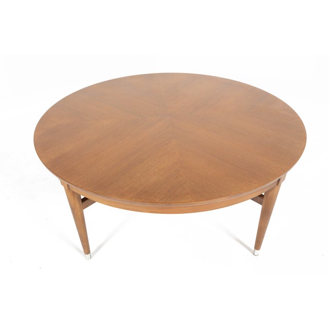 B.P. John Round Walnut Coffee Table Chairish