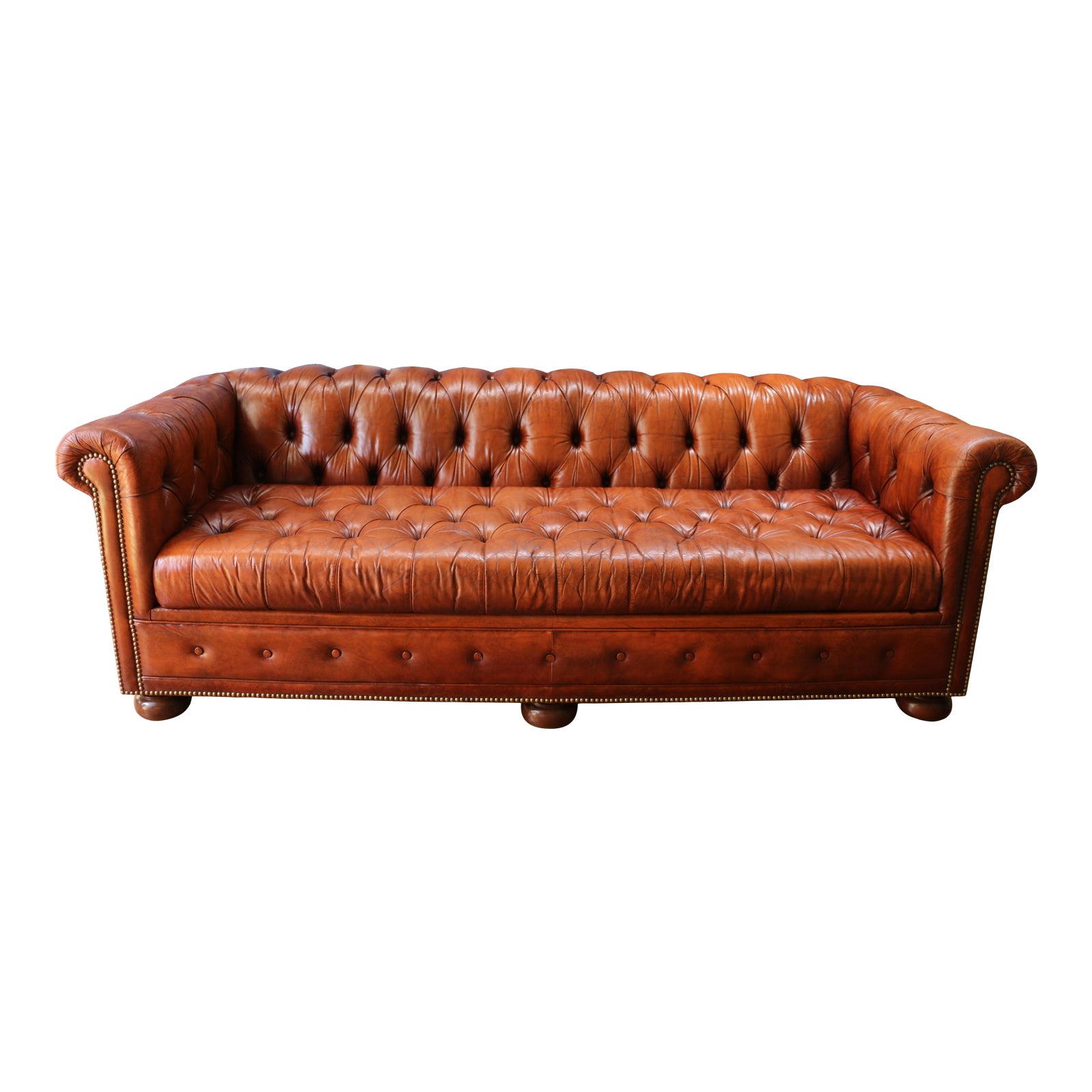 Vintage Chesterfield Brown Sofa Chairish