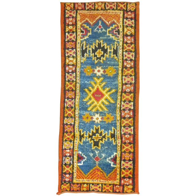 Odd size one of a kind colorful vintage Moroccan.