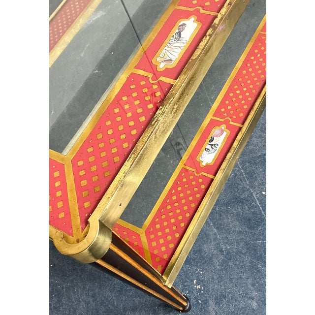Late 20th Century Vintage Asian Eglomise Coffee Table For Sale - Image 5 of 12