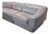 Vintage Postmodern 4pc Curving Gray Leather Sofa Sectional For Sale