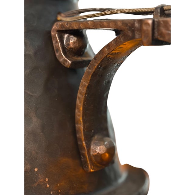 1910s Arts and Crafts 5 Light With Four Lanterns and Mica Dome Bottom Light For Sale - Image 11 of 16
