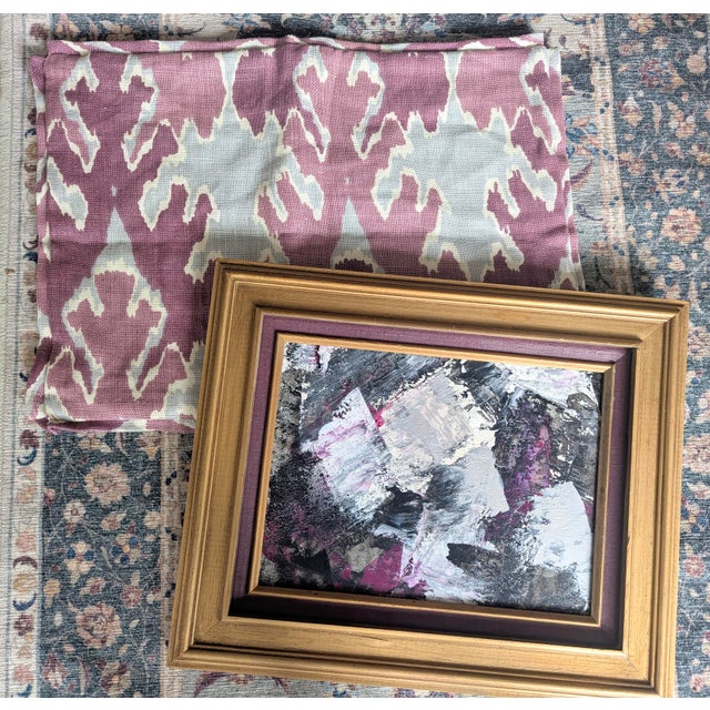Postmodern Vintage Original Abstract Expressionist Painting Framed For Sale - Image 3 of 11