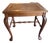 Vintage Walnut Cane Seat Cabriole Leg Spindle Stretcher Piano Bench With Cushion For Sale