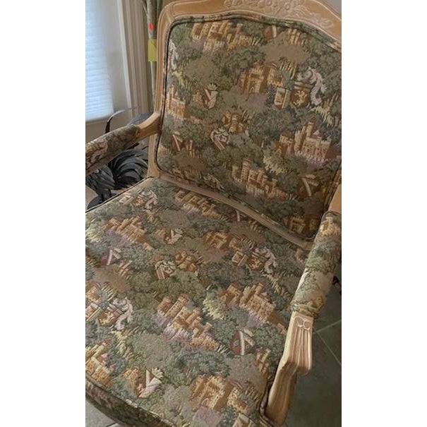 1960s Louis XV Embroidered Armchairs Engraved - Set of 2 For Sale - Image 16 of 17