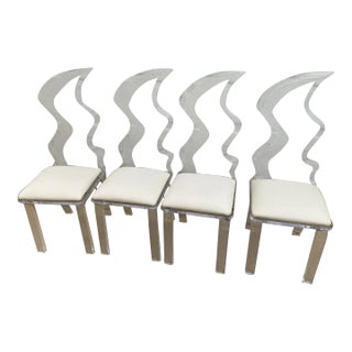 1970s Vintage Lucite Dining Room Chairs - Set of 4 For Sale