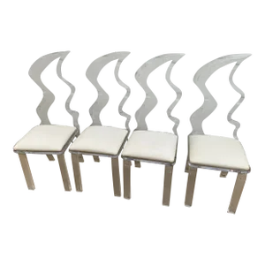 1970s Vintage Lucite Dining Room Chairs - Set of 4