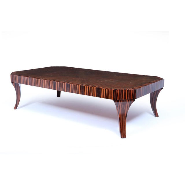 Vintage Low Table in Macassar and Shargreen by Garrison Rousseau, 1980 For Sale - Image 16 of 16