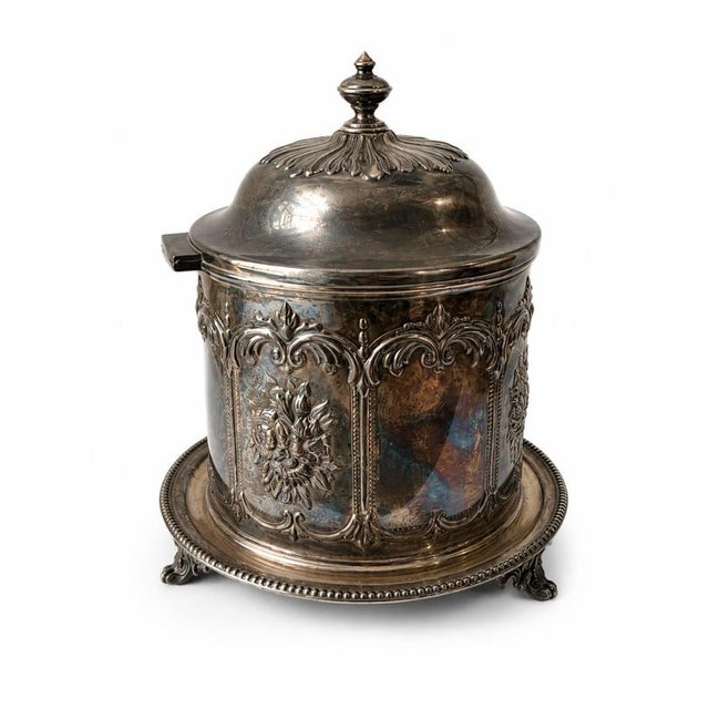 Silver-Plating Biscuit Tin from Thomas Woolley, 19th Century For Sale - Image 6 of 6