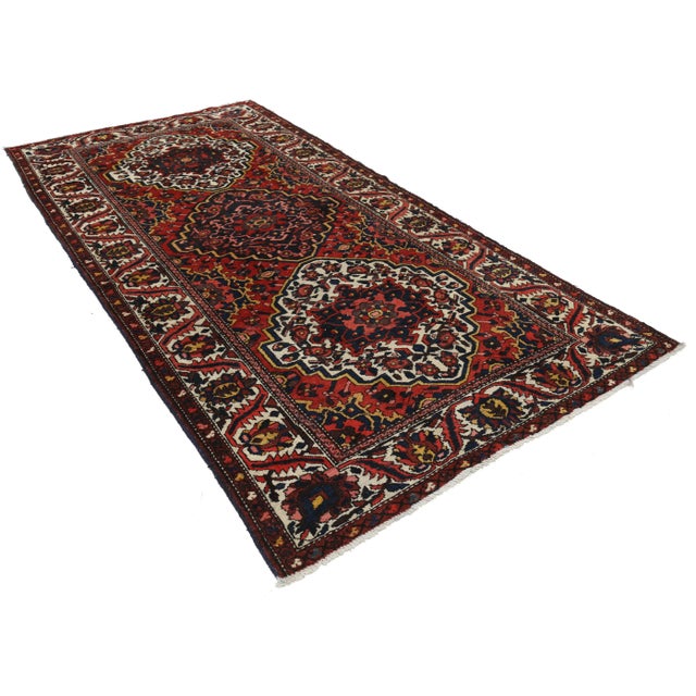 Fine Hand Knotted Persian Antique Bakhtiari For Sale - Image 4 of 5