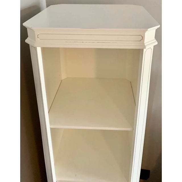 Bright White Rotating Mirrored Jewelry Armoire For Sale - Image 4 of 7