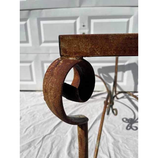 Metal Vintage Iron Console Table For Sale - Image 7 of 13