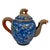1940s Mid-20th Century Japanese Kutani Blue Moriage Dragonware Teapots Set For Sale - Image 5 of 12