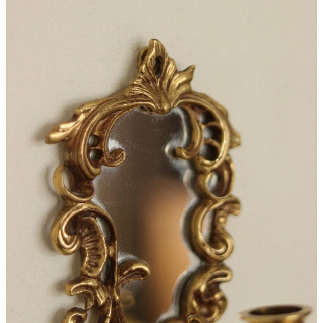 Mid-Century Modern Mid-Century Modern Swedish Brass Sconces with Mirrors, Set of 2 For Sale - Image 3 of 16