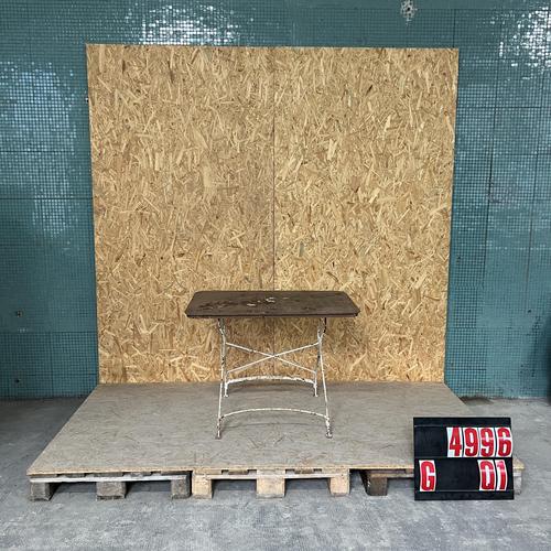 Vintage French Rectangular Metal Folding Dining Table, 1950s For Sale - Image 4 of 4