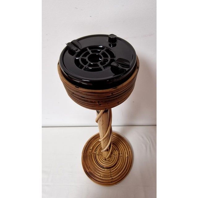 1960s Mid-Century Modern Bamboo Floor Ashtray, 1960s For Sale - Image 5 of 15