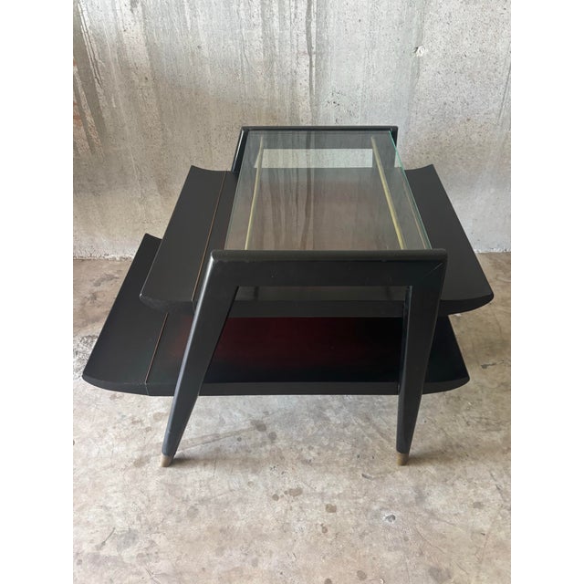 Gordons Inc. Vintage MCM 3 Tier Side Table by Gordon’s Inc, Pagoda Form, C 1950s For Sale - Image 4 of 12