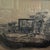 Likely a WPA (Work Projects Administration) for artists during the depression; dramatic heavy lines of charcoal and ink;...