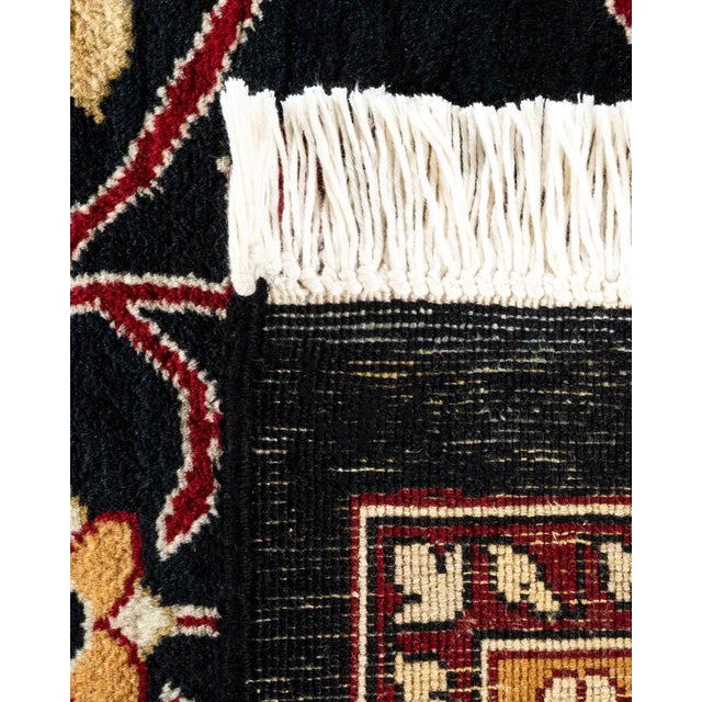 2000 - 2009 Mogul, One-of-a-Kind Hand-Knotted Area Rug in Black, 9' 1" x 12' 1" For Sale - Image 5 of 8